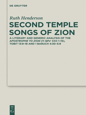 cover image of Second Temple Songs of Zion